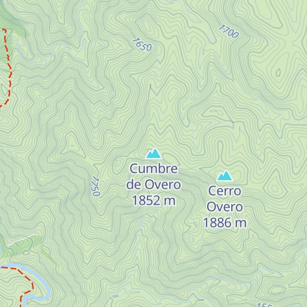 Map of Cumbre de Overo