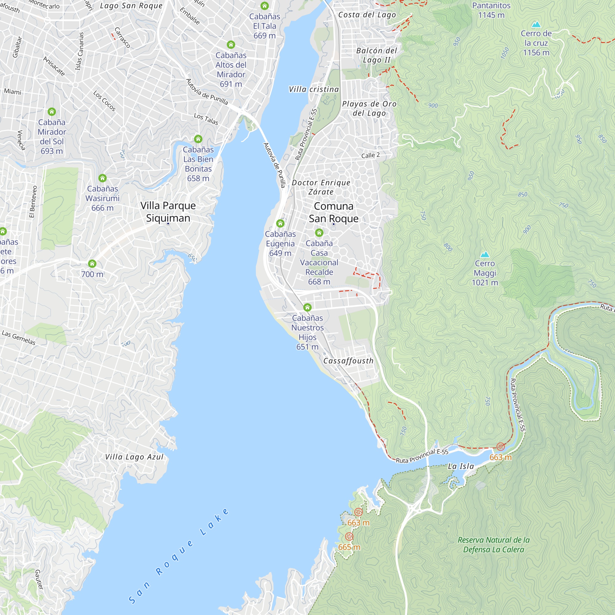 Cabañas Nuestros Hijos map