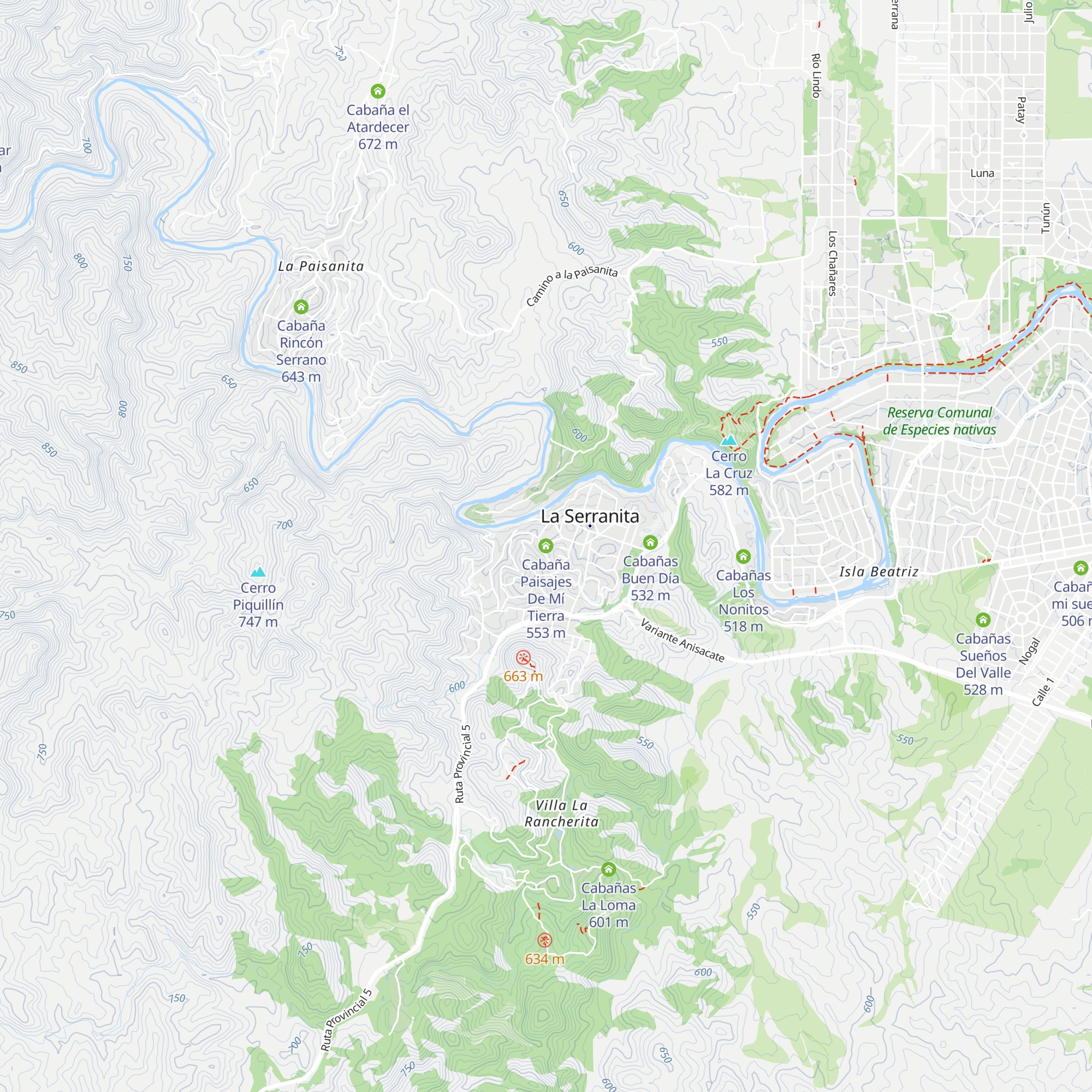 Cabaña Paisajes De Mí Tierra map