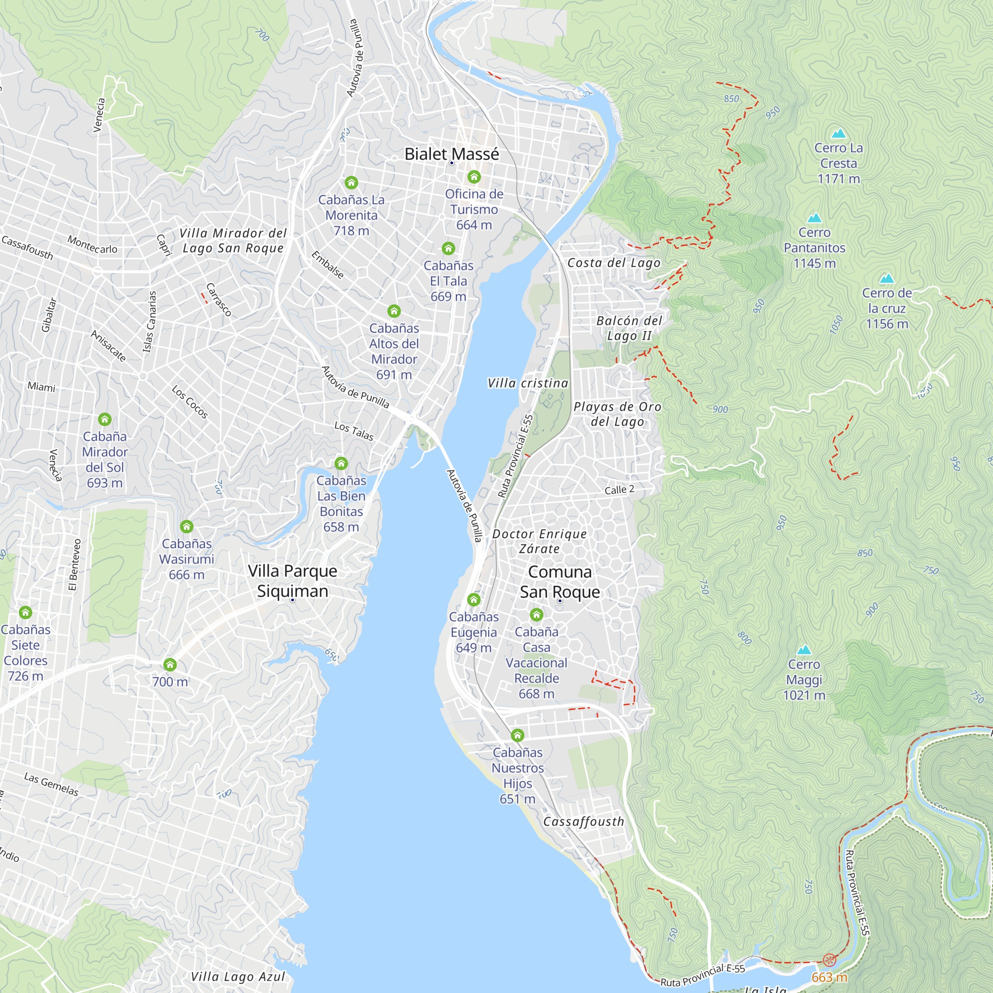 Cabañas La Nueva Luna map