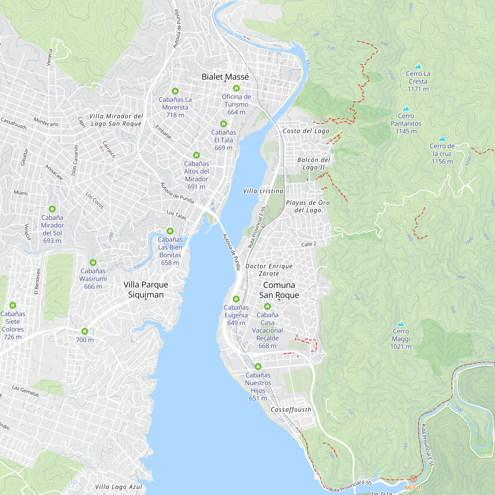 Cabañas La Nueva Luna map