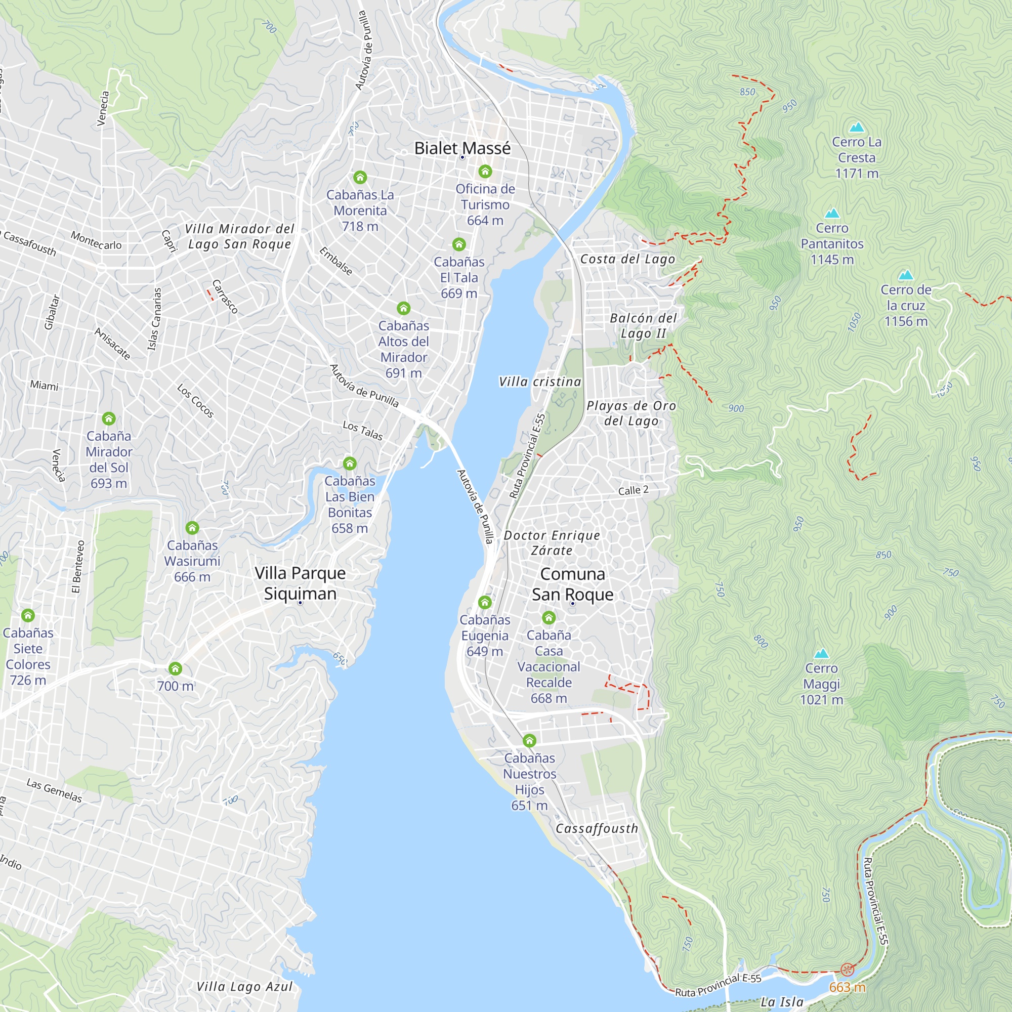 Cabañas Luna Nueva map