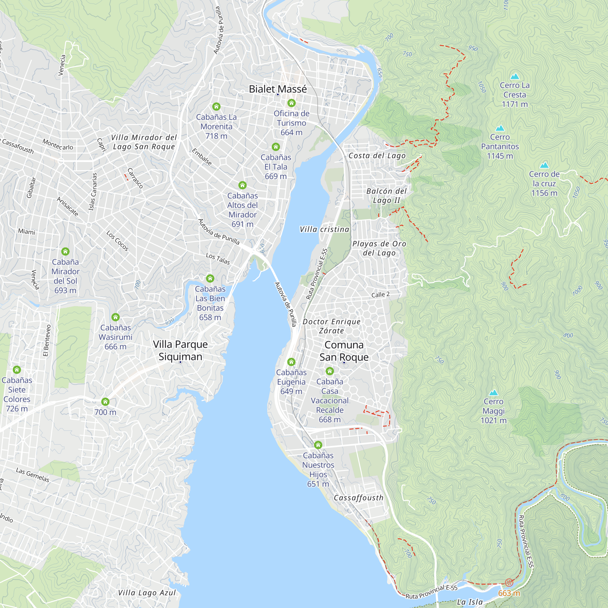 Cabañas Luna Nueva map