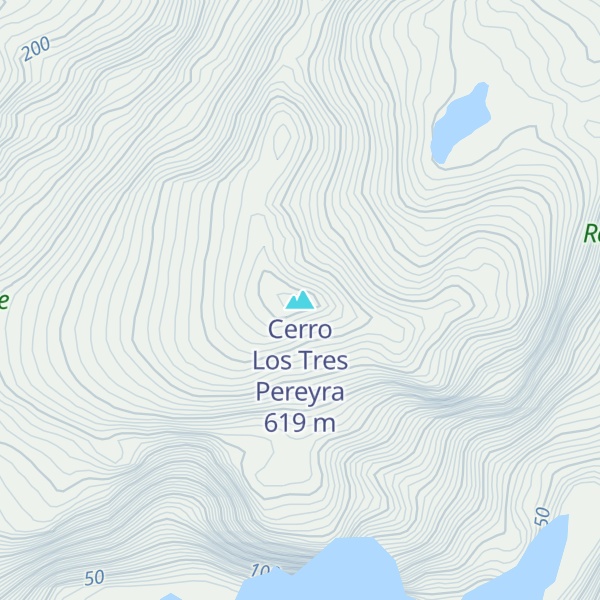 Map of Cerro Los Tres Pereyra