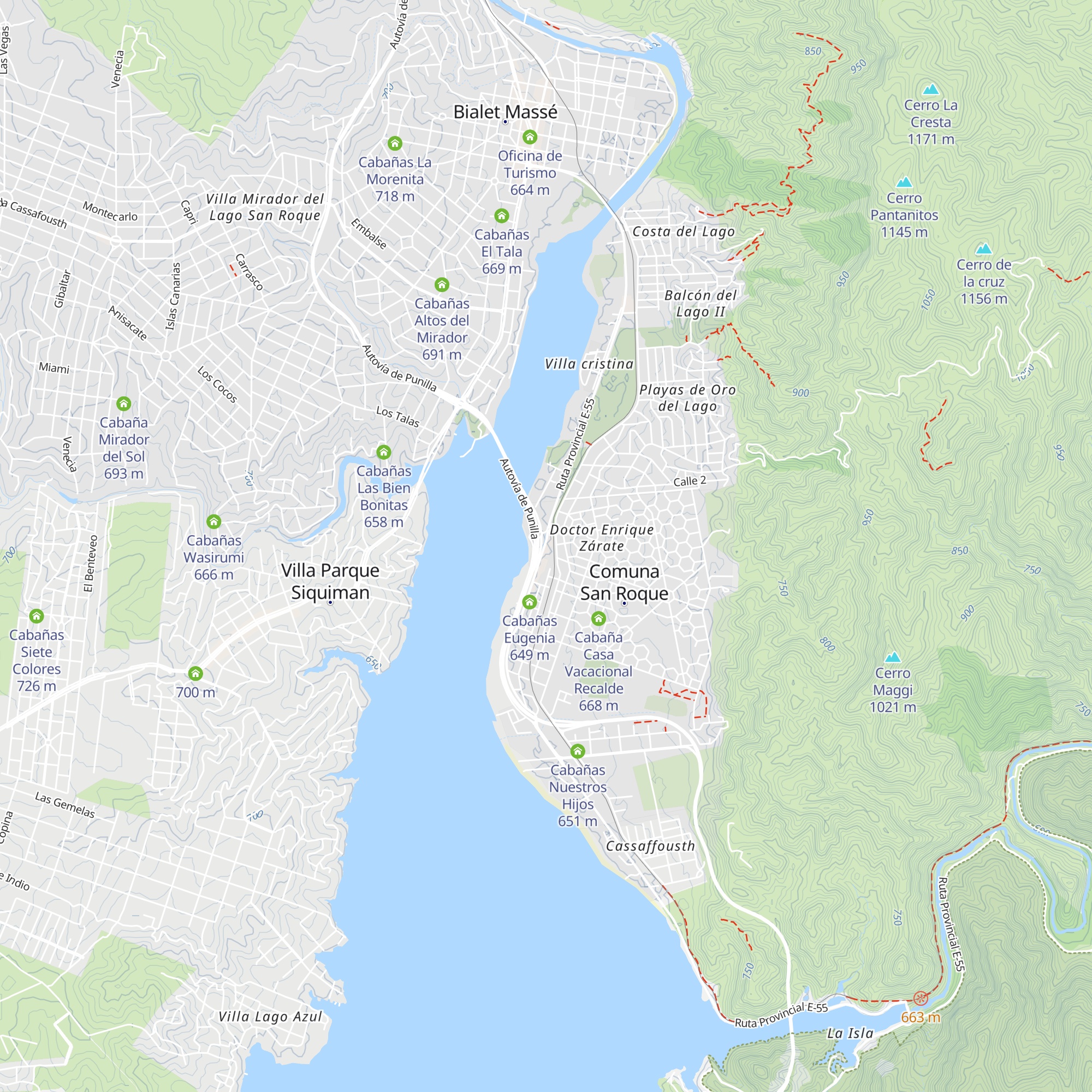 Cabañas y Alojamiento map