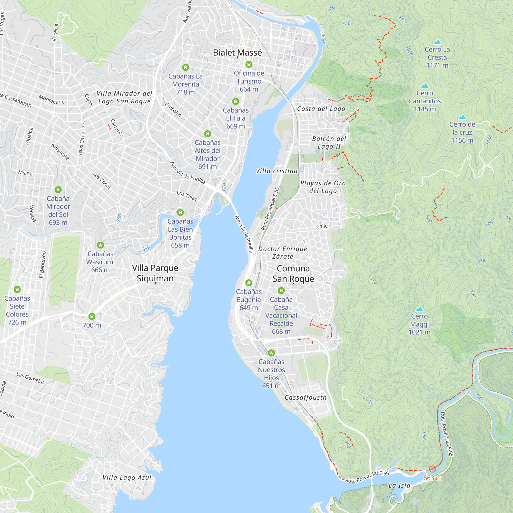 Cabañas y Alojamiento map