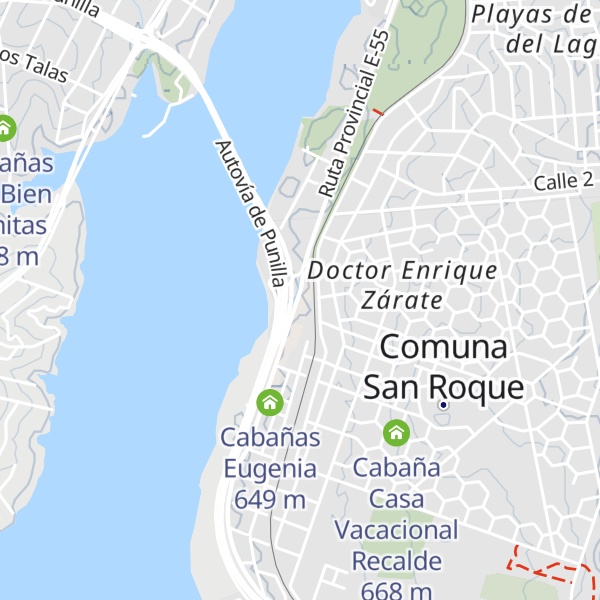 Map of Cabañas y Alojamiento