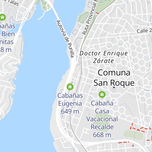 Map of Cabaña La Esperanza Bialet Massét