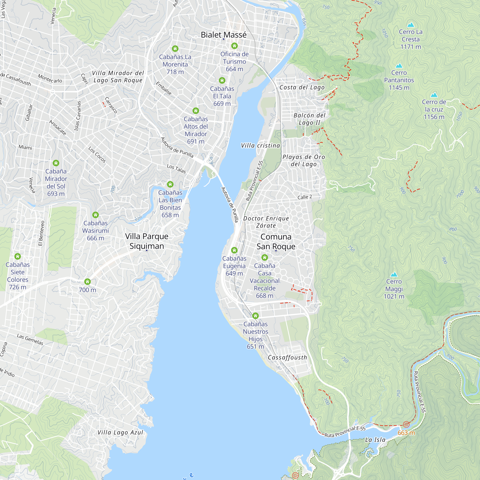 Cabaña La Esperanza Bialet Massét map