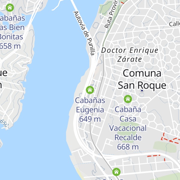 Map of Cabañas Eugenia