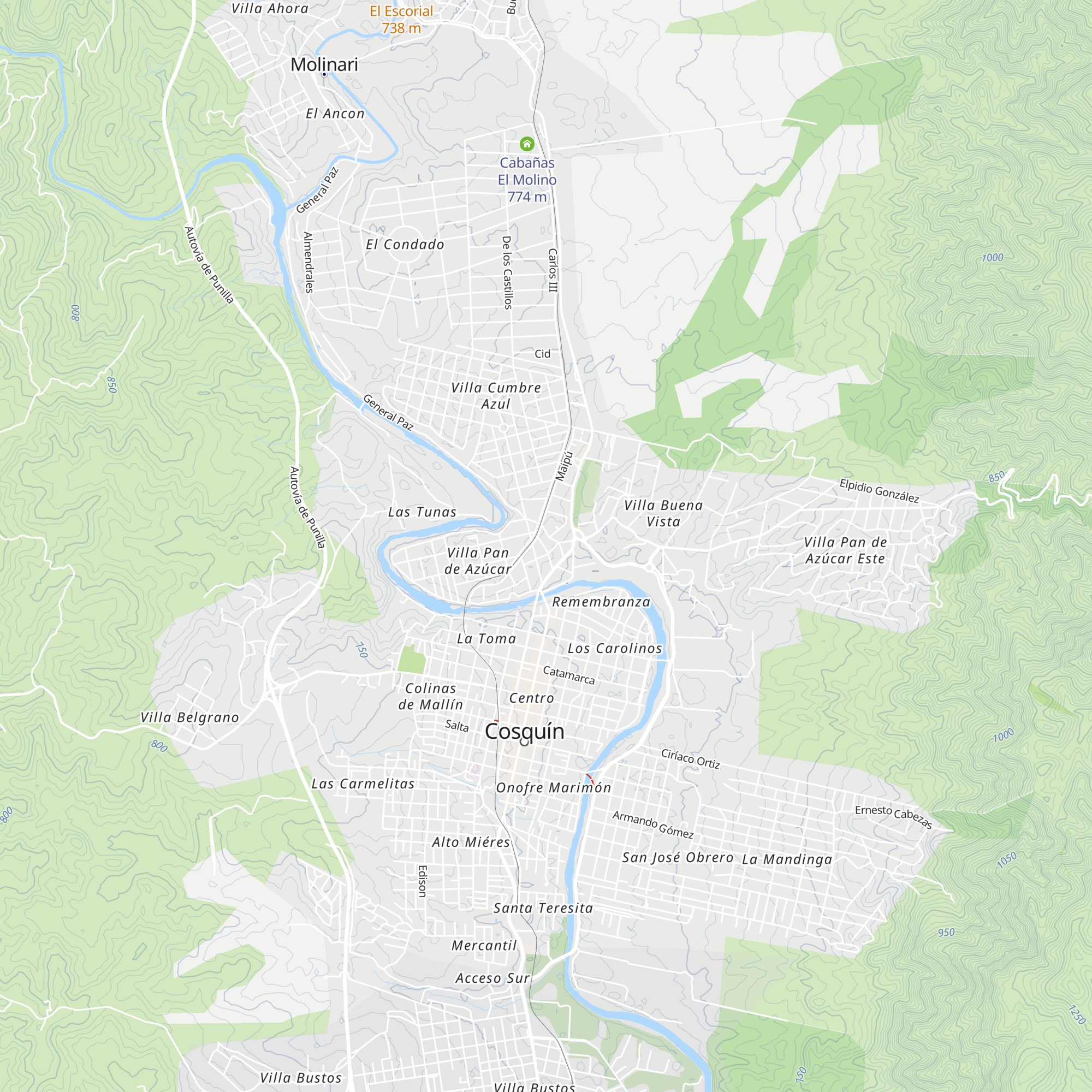Cabañas El Coyo map