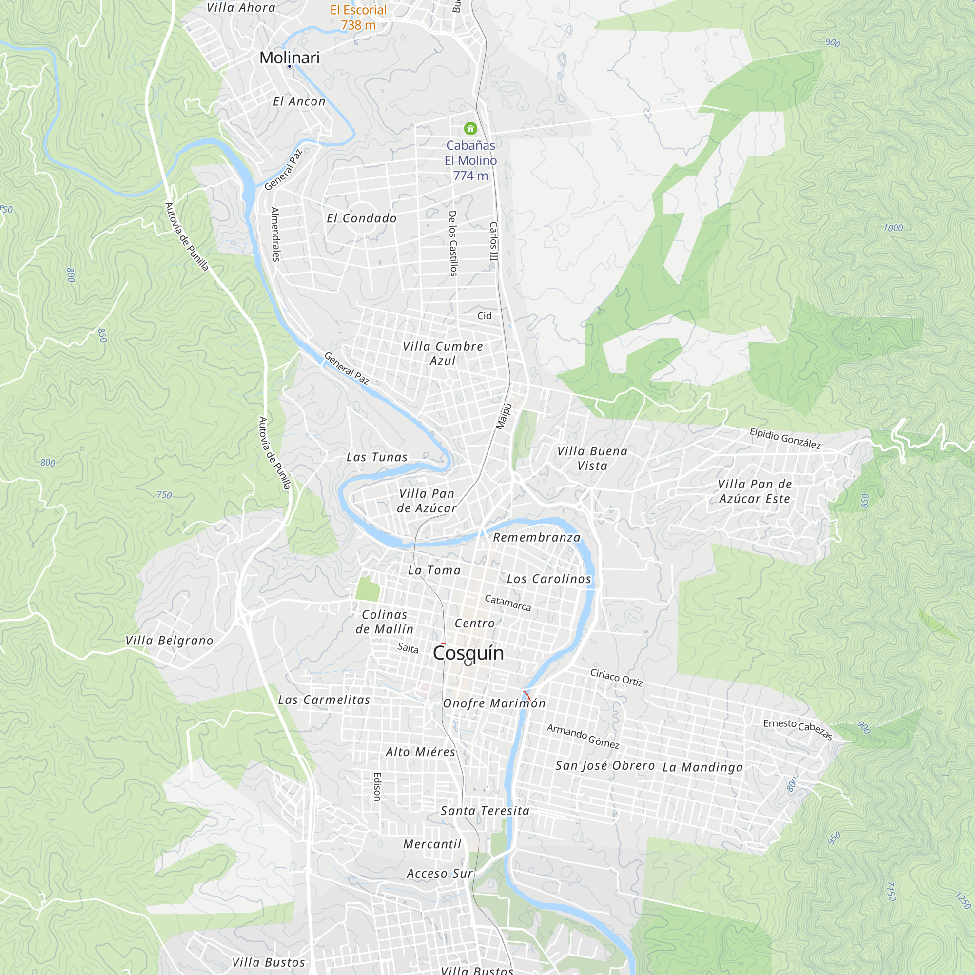 Cabañas El Coyo map