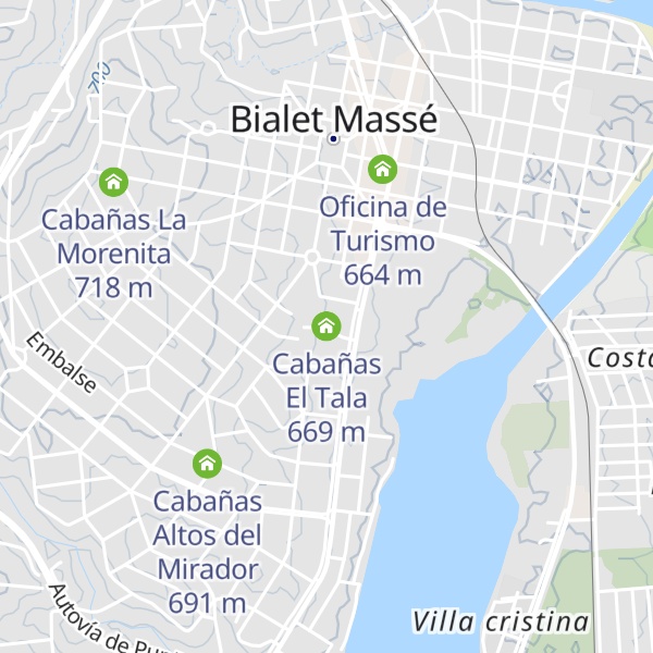 Map of Cabañas El Tala