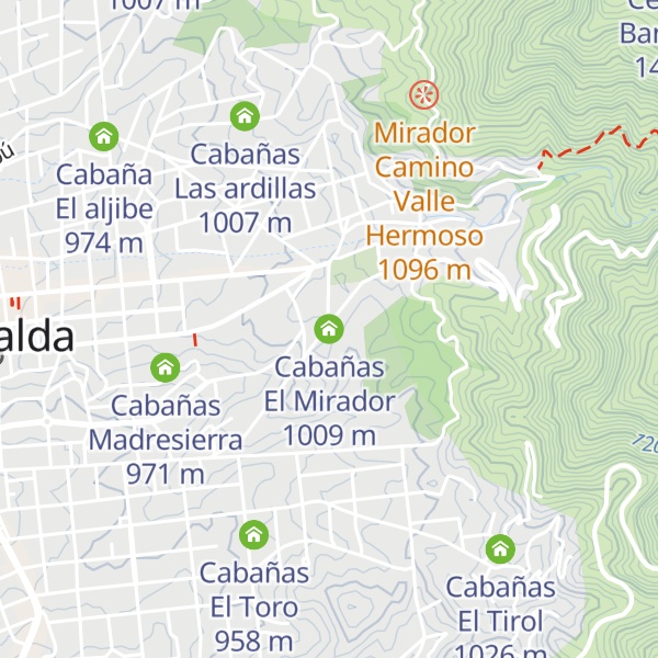 Map of Cabañas El Mirador