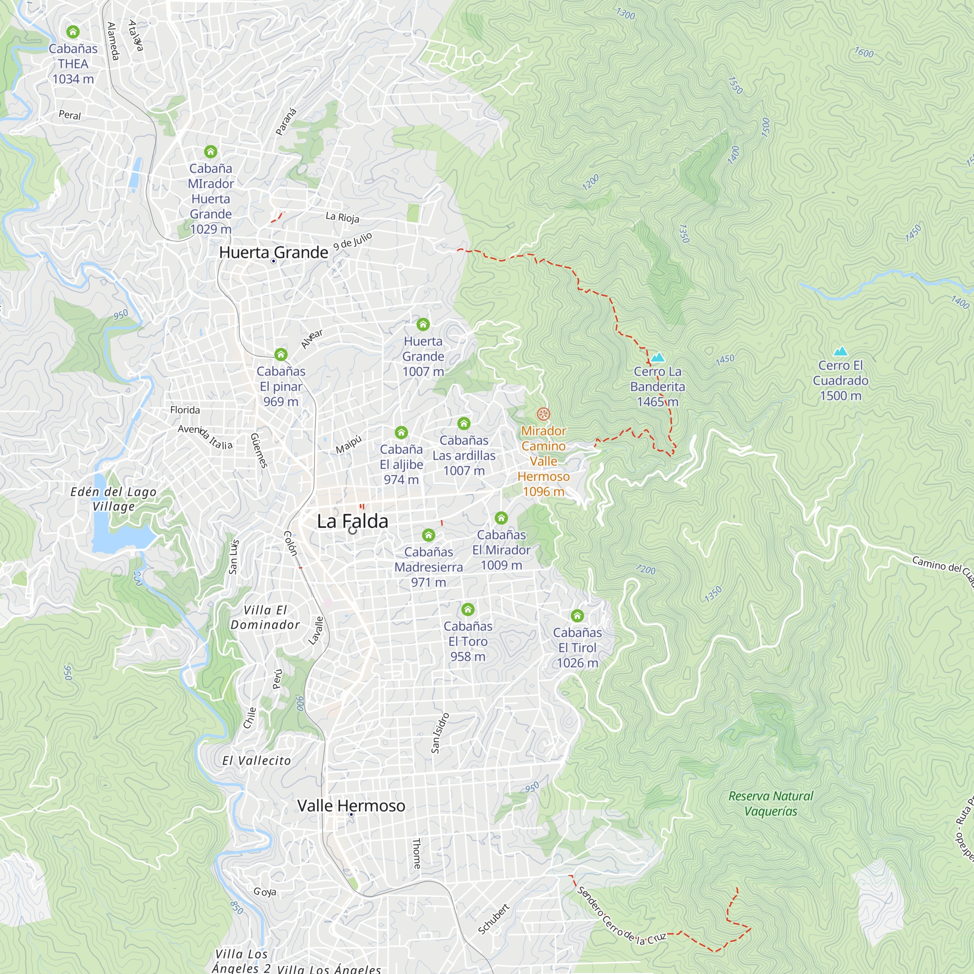 Cabañas El eden map