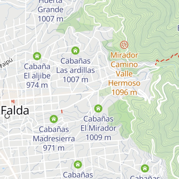Map of Cabañas El eden
