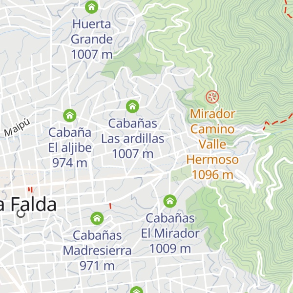Map of Cabañas Ruca Cuyen