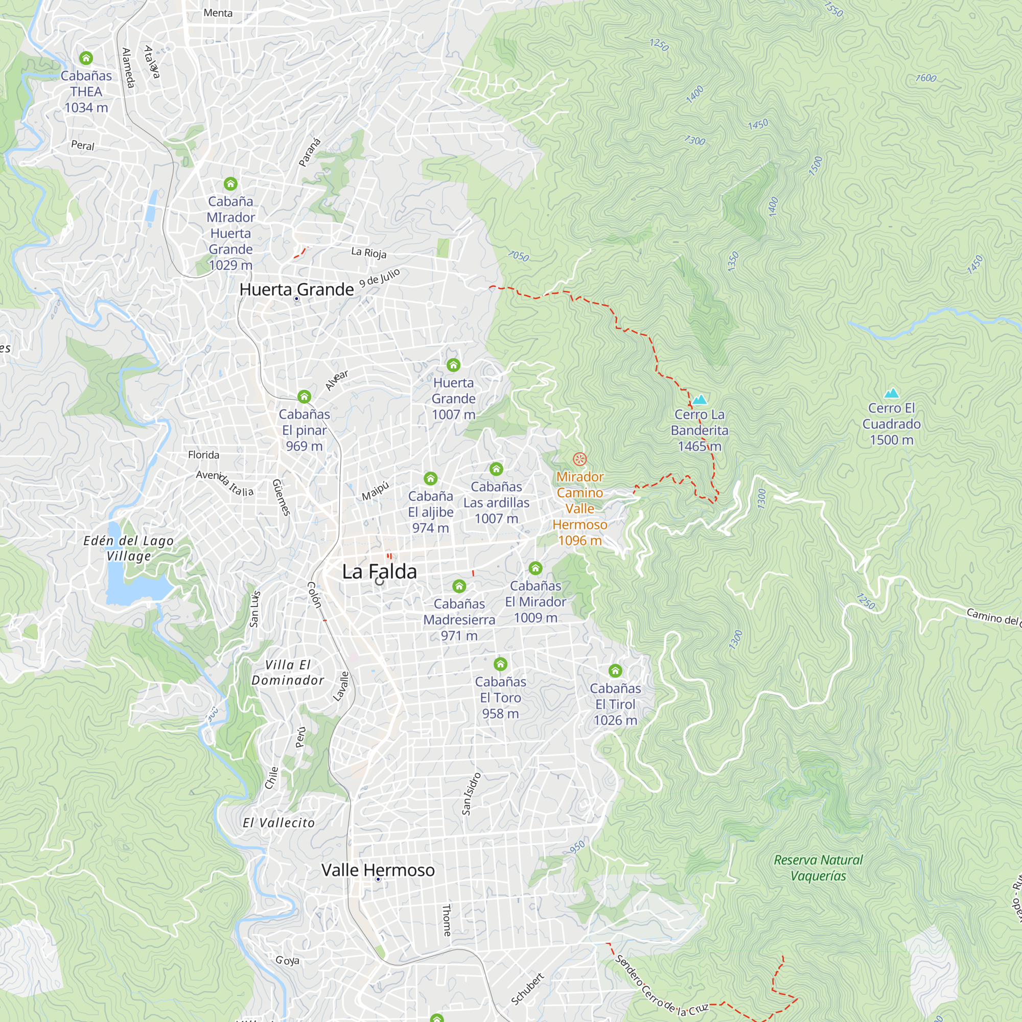 Cabañas Ruca Cuyen map