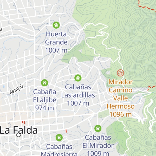 Map of Cabañas Las ardillas