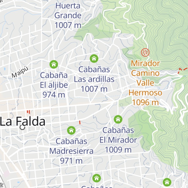 Map of Cabañas de la Villa