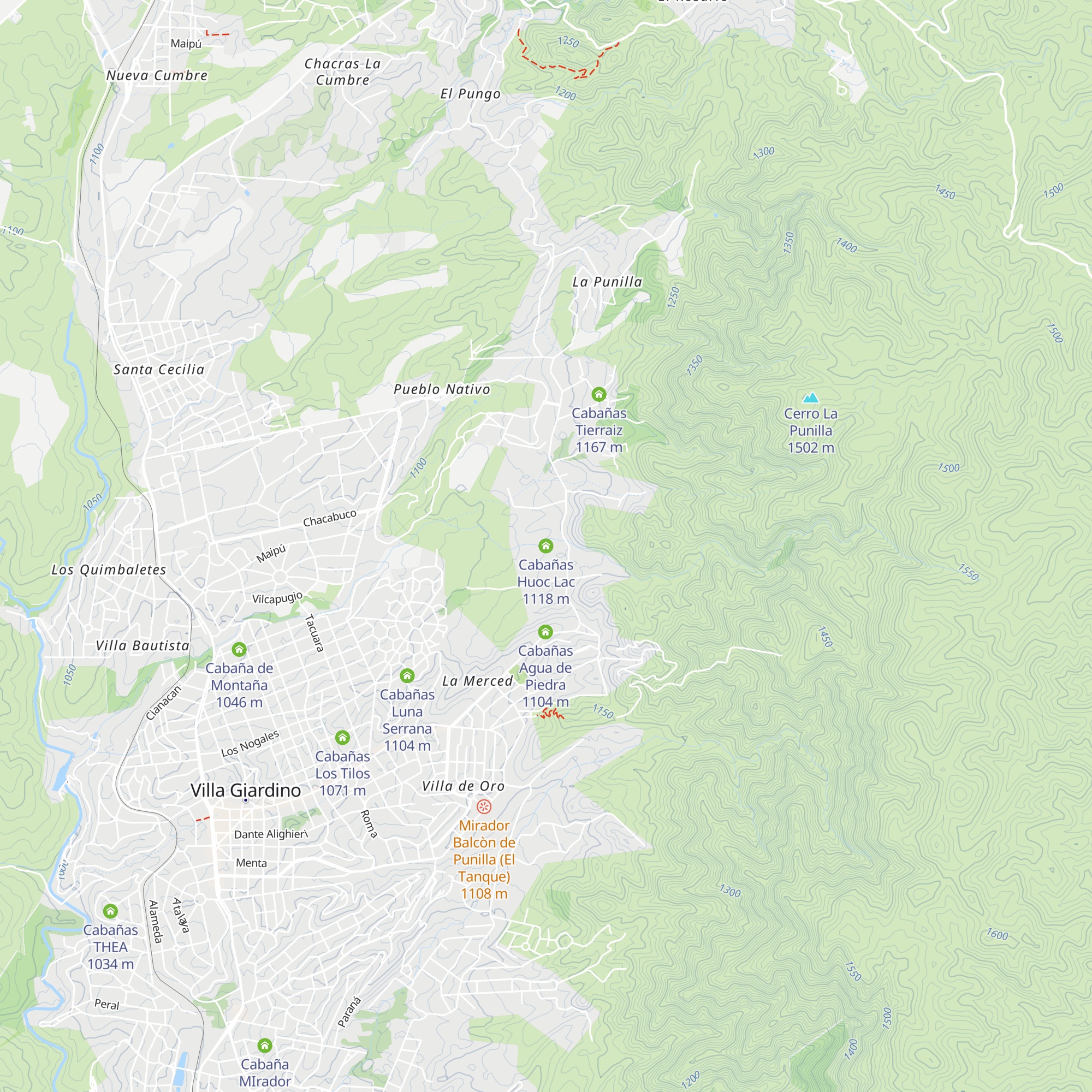 Cabañas Huoc Lac map