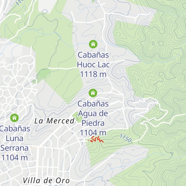 Map of Cabañas Agua de Piedra