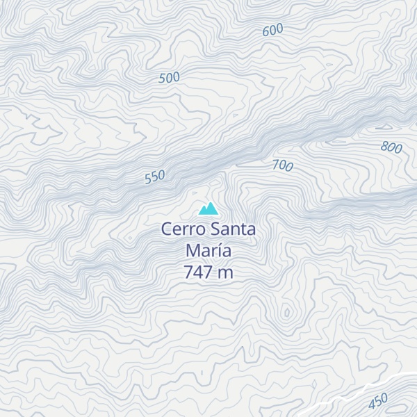 Map of Cerro Santa María