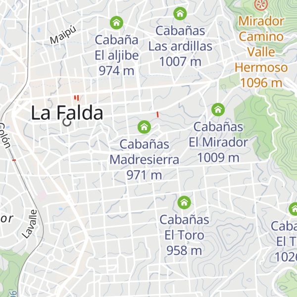 Map of Cabañas Risú