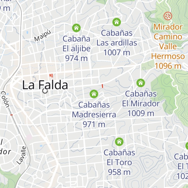 Map of Cabañas Madresierra