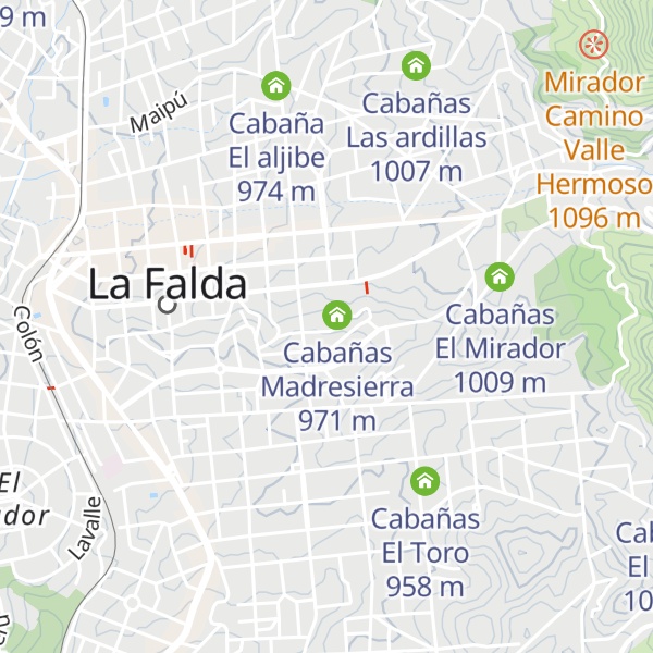 Map of Cabañas El jardin