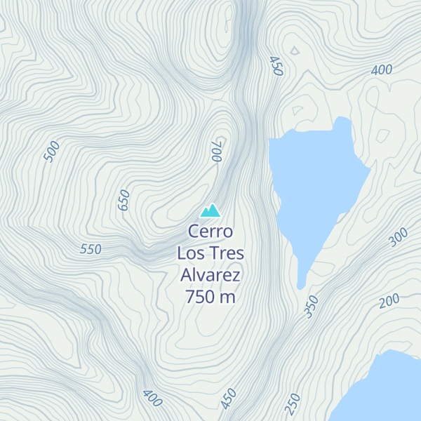 Map of Cerro Los Tres Alvarez