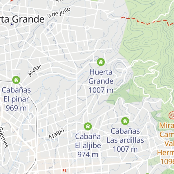 Map of Cabañas Cuesta del Sol