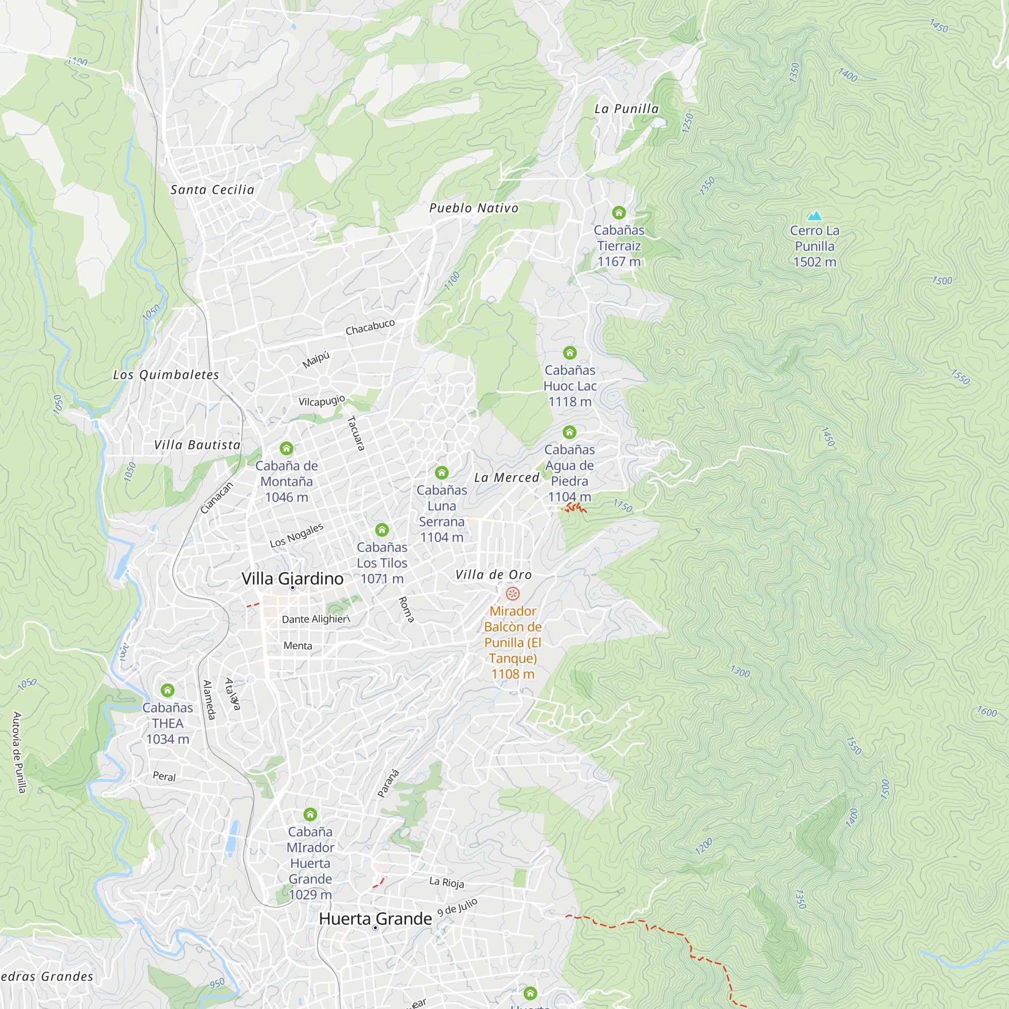 Cabañas La Arrogáncia map