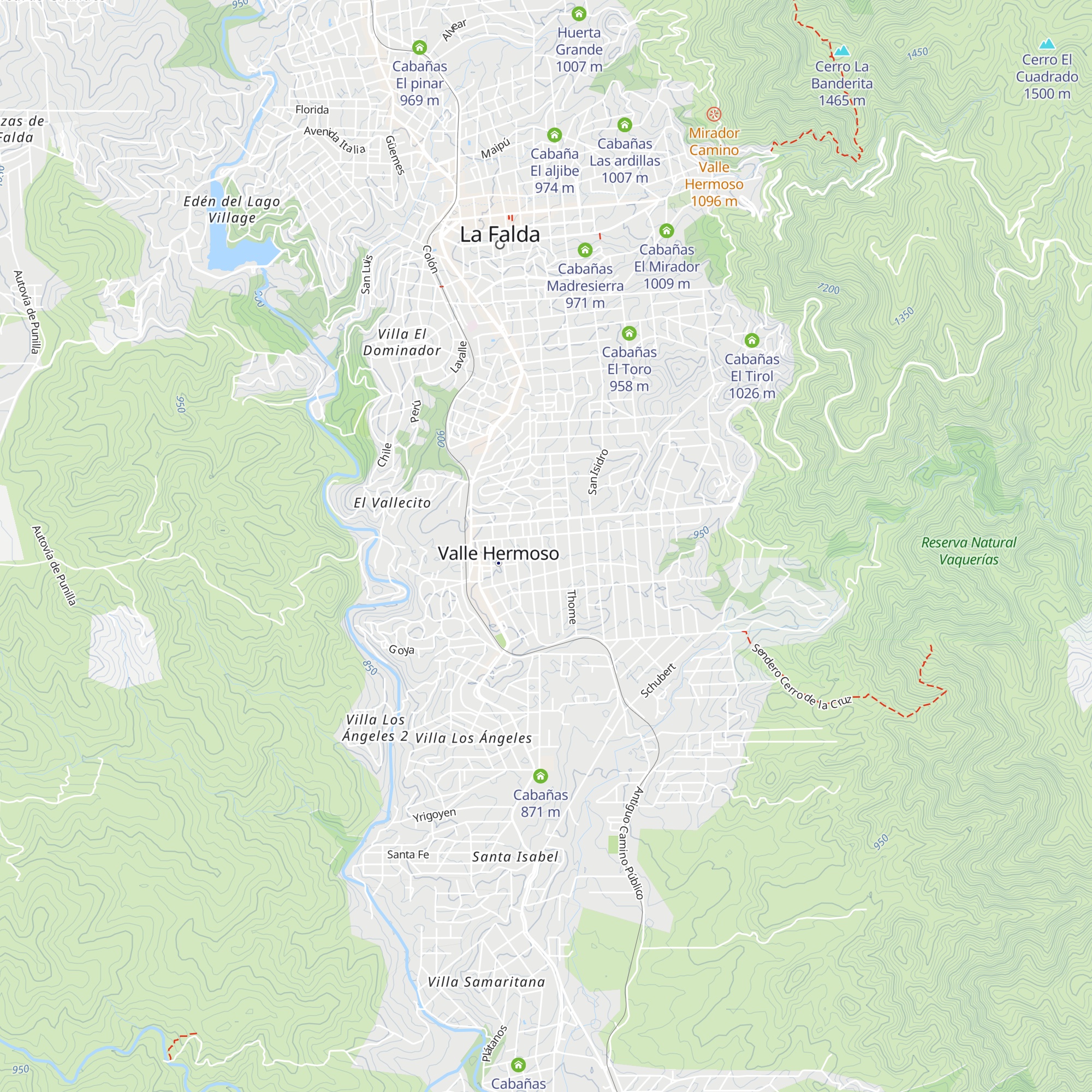Cabañas Konotrosojos map
