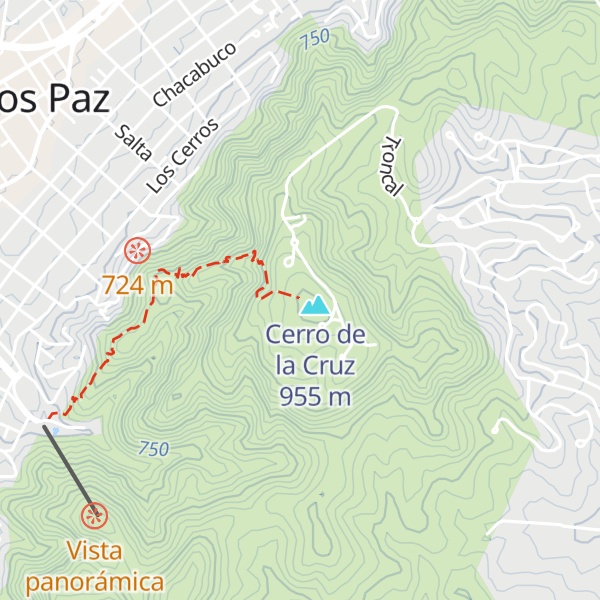 Map of Cerro Carlos Paz