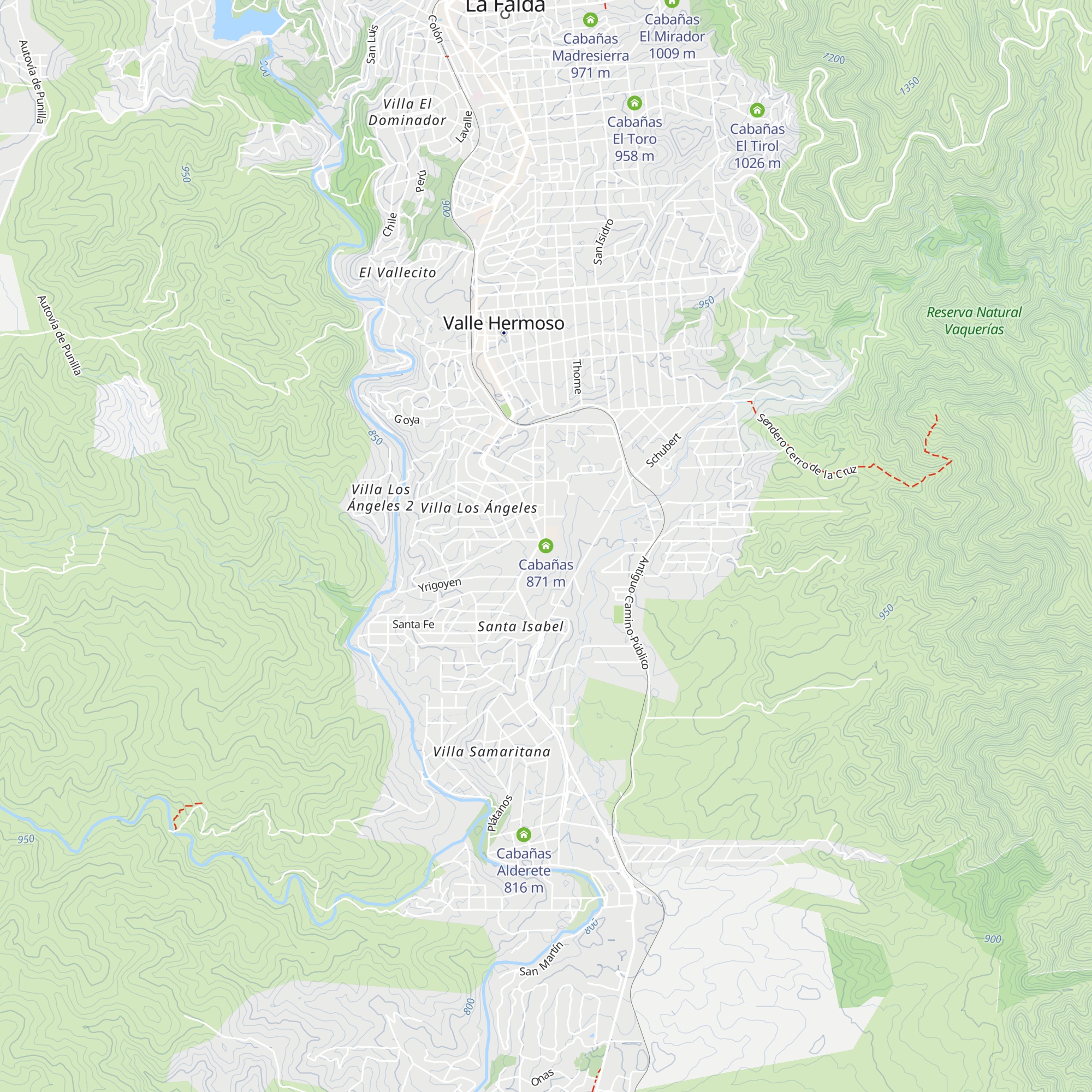Cabañas map