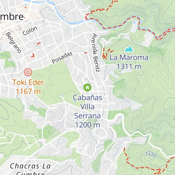 Map of Cabañas Villa Serrana