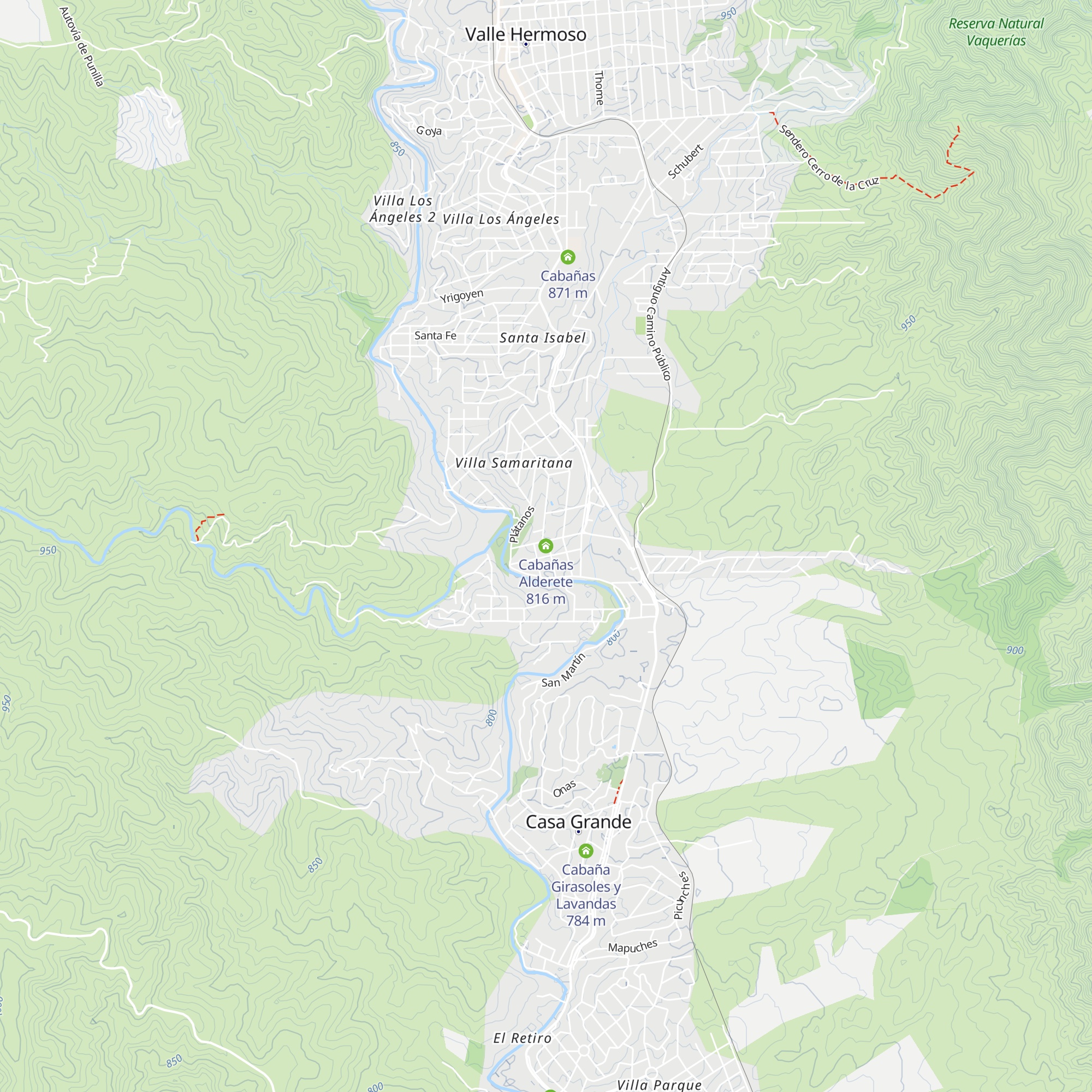 Cabañas Alderete map