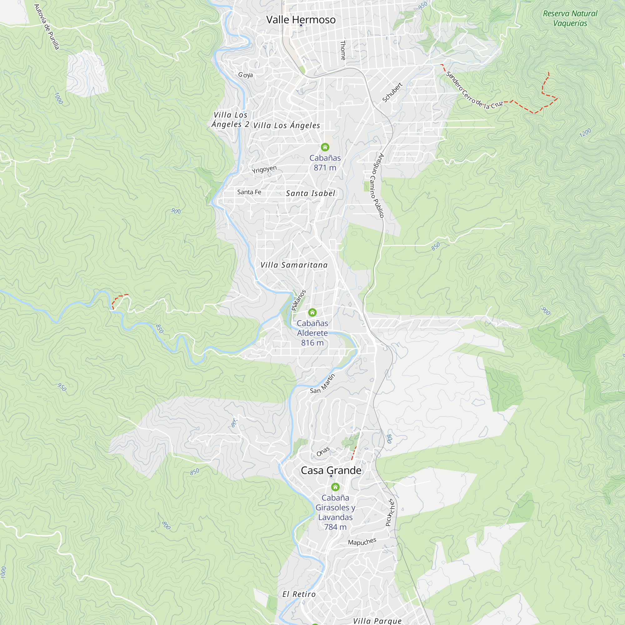 Cabañas Alderete map