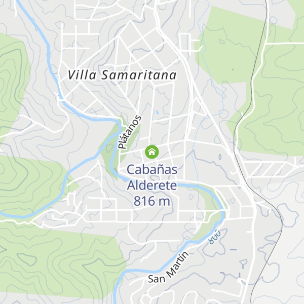 Map of Cabañas Alderete