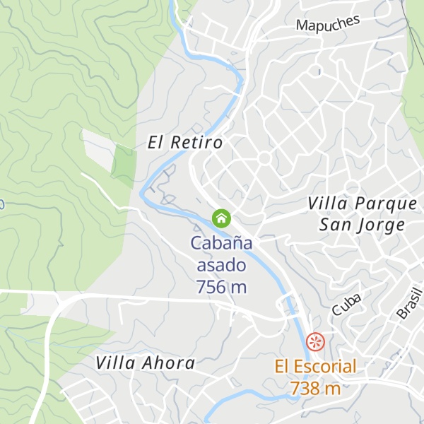 Map of Cabañas La Oma