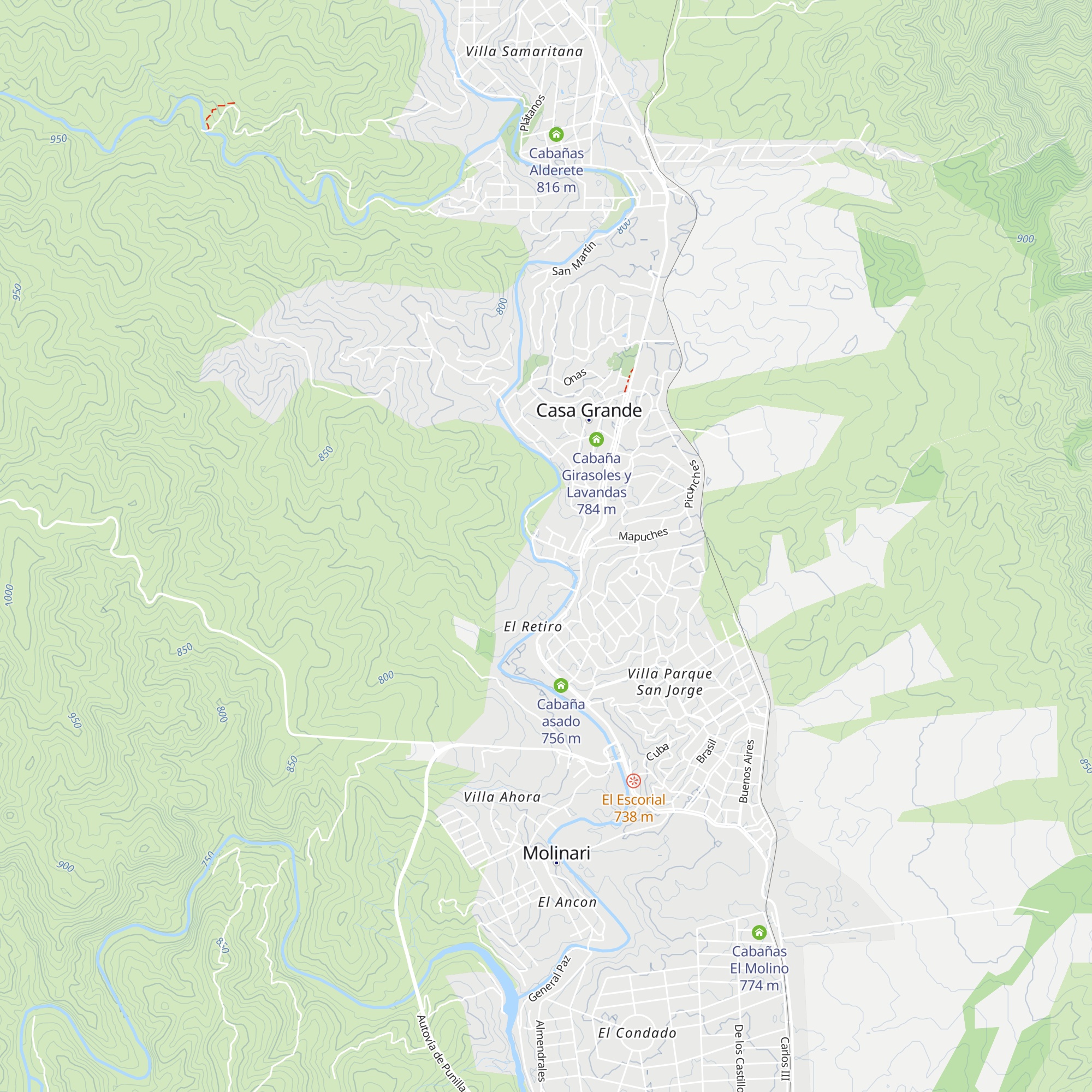 Cabañas River Sound map