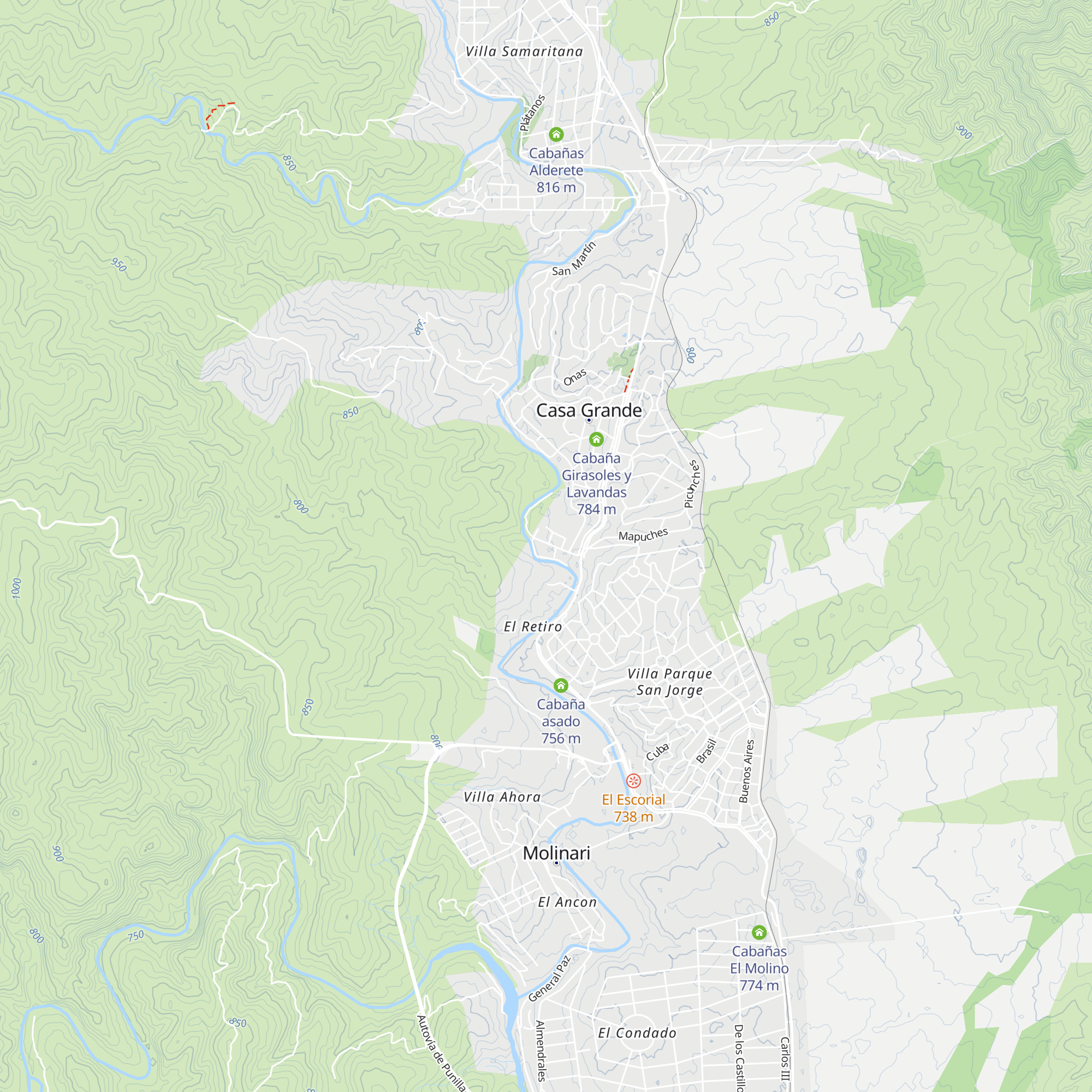 Cabañas River Sound map