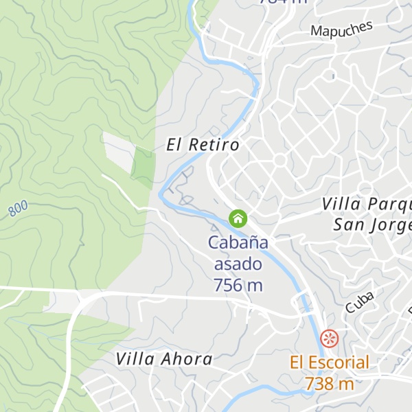 Map of Cabañas Quimey Mapu