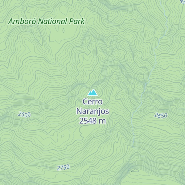 Map of Cerro Naranjos