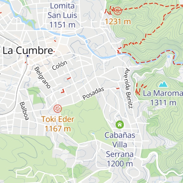 Map of Cabañas La Oma