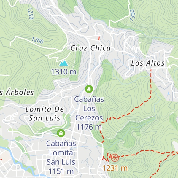 Map of Cabañas Los Cerezos