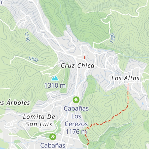 Map of Cabañas Terrazas de Cruz Chica