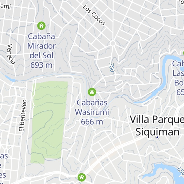 Map of Cabañas Wasirumi