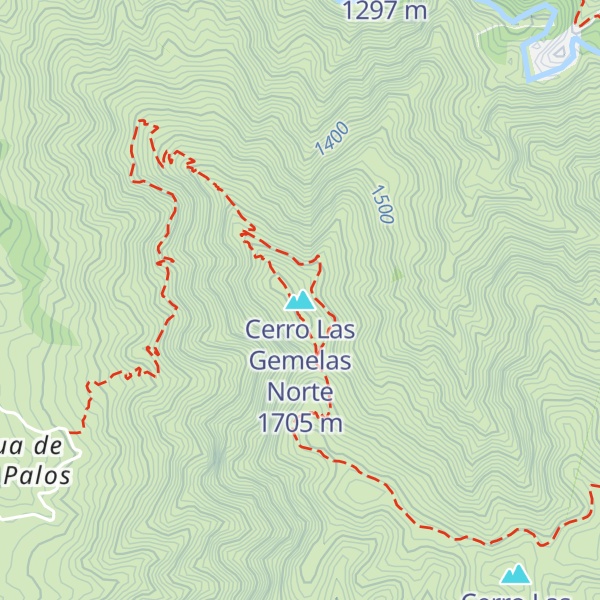 Map of Cerro Las Gemelas Norte